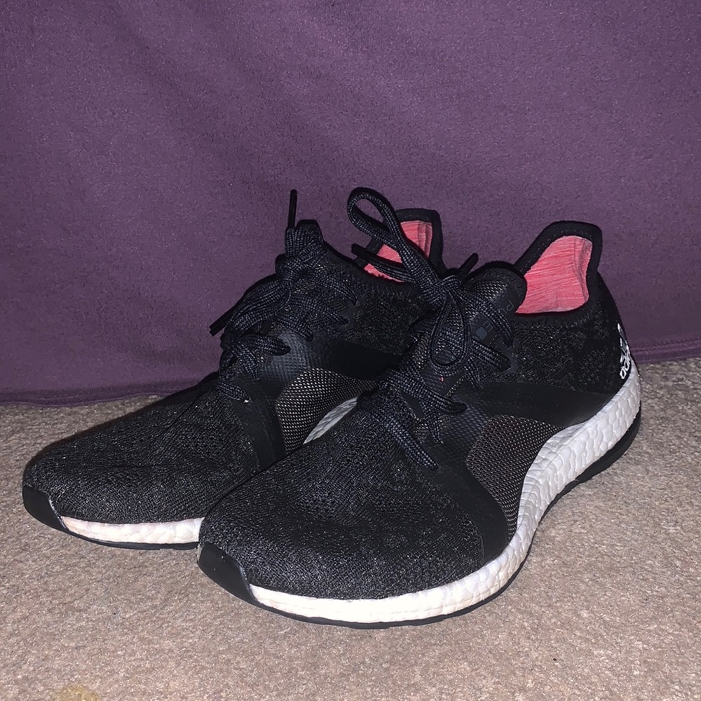 ADIDAS PURE BOOST X Element core black running shoe! pureboost adidas foam sole